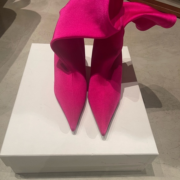 BALENCIAGA sz 37 Pink Midcalf Sock Knife Boots - Picture 3 of 8